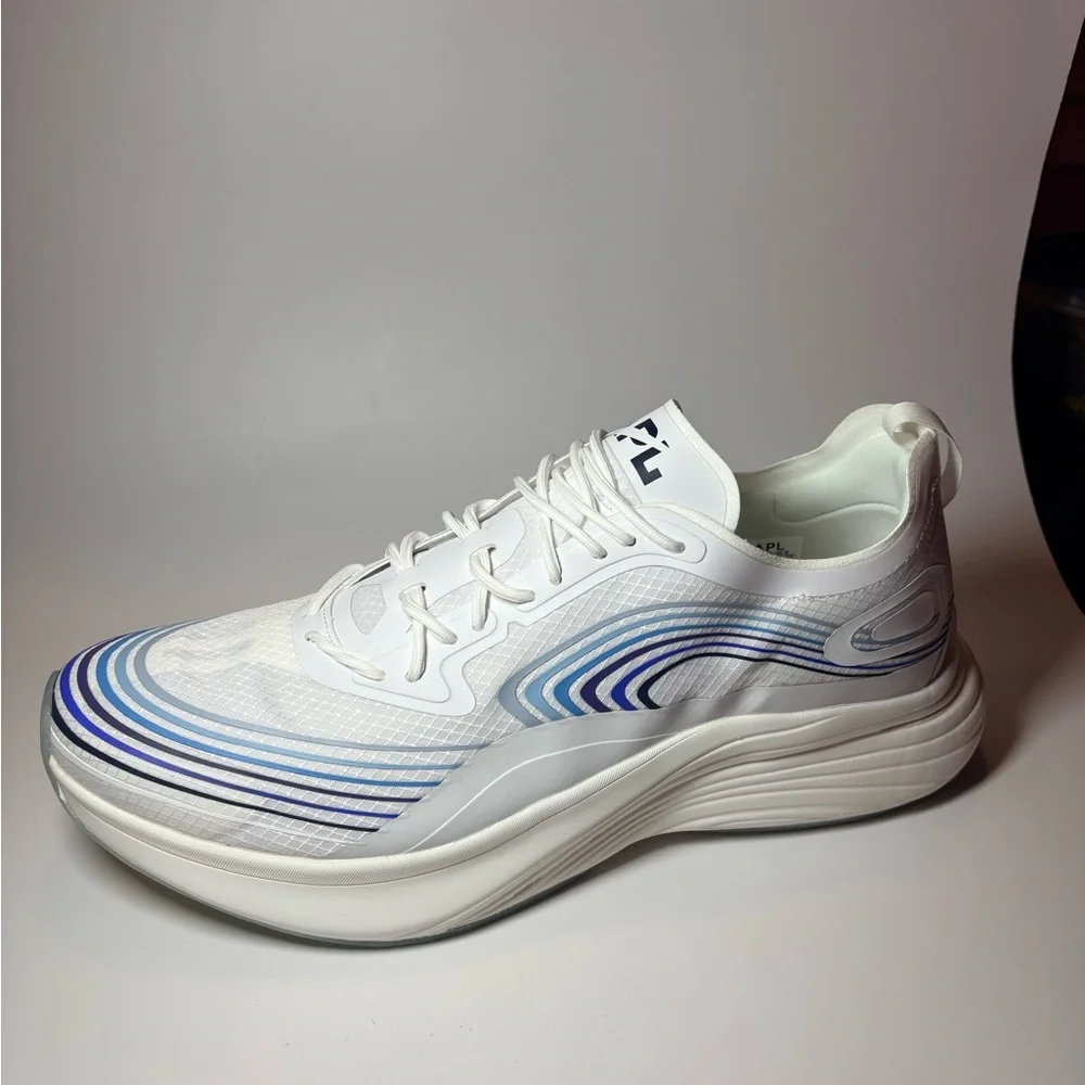 Brand New 🔥🔥🔥🔥APL Luxury Running Men’s White and Blue Men's Shoe size 13 - Picture 12 of 14
